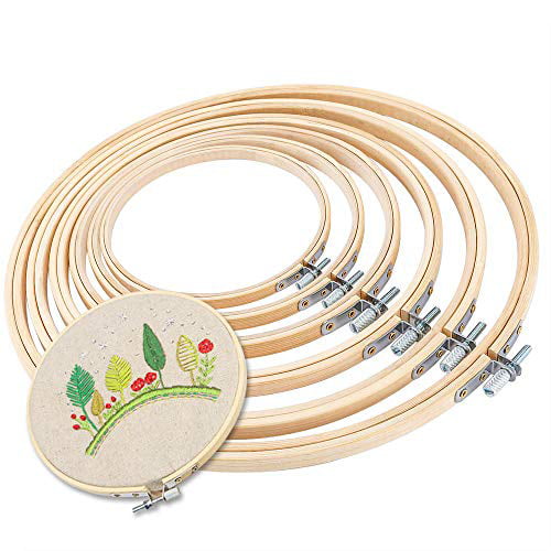 Wooden Frame Hoop Bamboo Ring Hand Embroidery Wreath Cross Stitch Crafts 13-30cm 